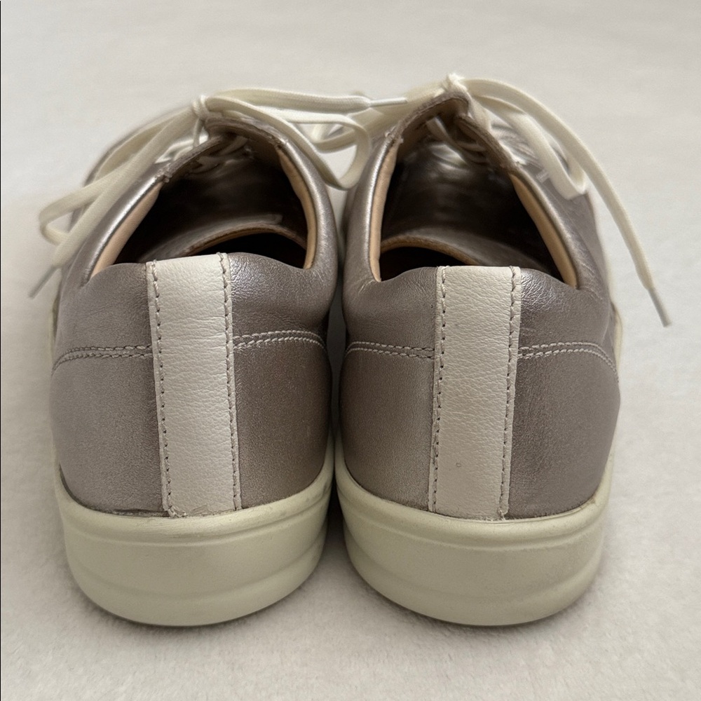 Finn Comfort | Charlotte Perforated Leather Sneaker Silver/White (EU 41/US 10) - Picture 8 of 15